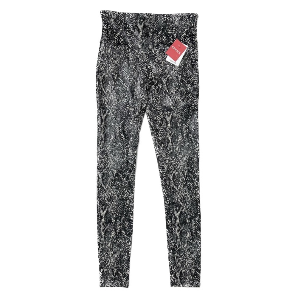 SPANX Faux Leather Snake Shine Leggings - Picture 3 of 11